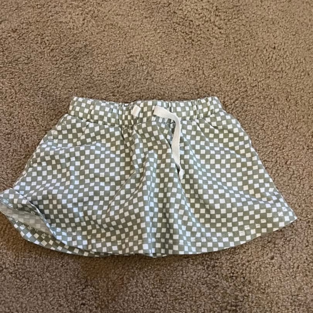 Cat & Jack Green Checkered Kids Skirt